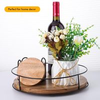 Sous-verres en bois pour boissons avec porte-décapsuleur, lot de 6, sous-verres en bois d'acacia pour table basse, table à manger, bureau
