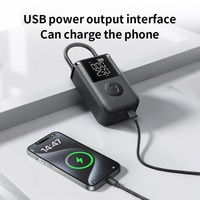 Compresseur d'air portable sans fil 150 psi en ABS, gonfleur numérique pour pneus et voitures électriques, avec lumière LED et alimentation mobile