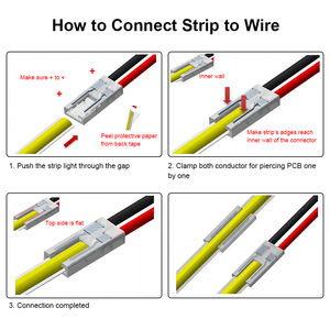 <span class=keywords><strong>Mubai</strong></span> COB LED Strip Conectores de esquina de ángulo recto 5mm 6mm 8mm 10mm 12mm 2 3 4 5 6Pin COB LED Strip Connector - Product Image 5