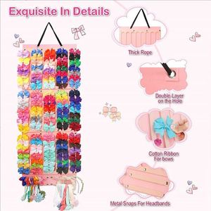 Headband Hair Bow <b>Storage</b> Holder for Girls Felt Hanging Rack With Snaps Hair Clips Hair Ties <b>Storage</b> Organizer - Product Image 2