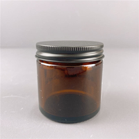 Récipients d'aromathérapie ambrés Pot à bougie en verre avec couvercle en métal aluminium mat 100ml