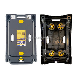 Carretilla de mano plegable personalizable de 136kg con ruedas de cuatro ruedas, carro de plataforma de plástico de nuevo diseño con soporte OEM - Product Image 2