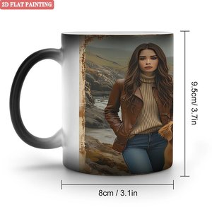 Halloween Heat Reveal Mug Frosted Black 11oz <b>Ceramic</b> Magic <b>Cup</b> - Product Image 1