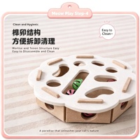 Jouet éducatif populaire pour chat : labyrinthe en feutre avec trous, design amusant, cloche et balle pour l'auto-entretenissement des animaux de compagnie