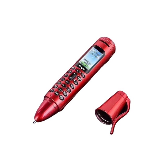 Shopify Hot Selling AK007 0.96 Inch OLED Screen 0.3MP Camera Recording Pen Shape Multi-function Mini Mobile Phone