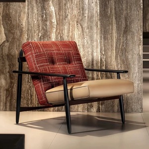 Sillón <span class=keywords><strong>Reclinable</strong></span> de Diseño Retro Moderno al por Mayor - Sillón de Tela de Terciopelo/Bucle/Teddy para Muebles de Hogar Sala de Estar - Product Image 1