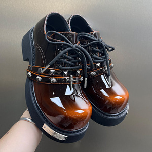 63177 Nouvelles chaussures plateforme décontractées pour hommes, style punk, à bout large, rehaussantes, type Derby, <span class=keywords><strong>en</strong></span> <span class=keywords><strong>cuir</strong></span> à semelle épaisse - Product Image 1
