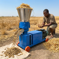 Nouvelle machine à granulés d'aliments pour animaux en aluminium à matrice plate, capacité 300 kg/h, certification CE, garantie 1 an, pour volailles et bétail
