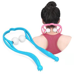 Masseur pour le cou et les épaules, thérapie à double point <span class=keywords><strong>de</strong></span> déclenchement, rouleau d'<span class=keywords><strong>auto</strong></span>-<span class=keywords><strong>massage</strong></span> - Product Image 1