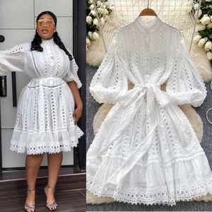 Nouvelle robe-jupe ample à lacets et à manches lanternes, style rétro, avec découpes et dentelle, printemps/<span class=keywords><strong>été</strong></span> 2026, pour femmes - Product Image 3