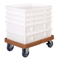 Meilleure caisse de transport et de stockage pour boulangerie Plateaux empilables Boîte de rangement rectangulaire en plastique pour l'épreuve de la pâte à pizza avec couvercles