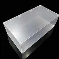 Vitrine d'exposition en acrylique dépoli sur mesure, service OEM/ODM direct usine, boîte de rangement en plastique transparent pour le commerce de détail haut de gamme