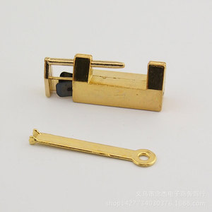 Serrure de meuble en laiton, longueur 33mm, hauteur 18mm, pour boîte à bijoux, style traditionnel, durable - Product Image 5