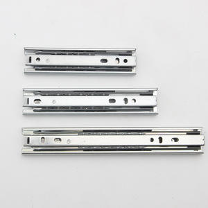 Rieles de Deslizamiento para Cajones de Tres Secciones, Estrechos de 30 mm, Delgados y Silenciosos, para Escritorios de Computadora, Bandejas para Teclado, Gabinetes, Hechos de Acero, 45 mm de Ancho - Product Image 1