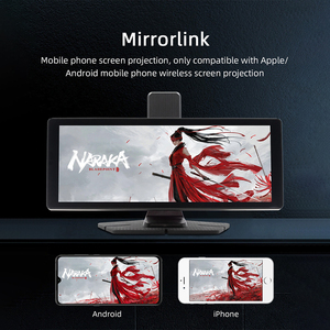 10.26 inch xách tay DVR Player 360 độ xoay không dây Carplay Android Auto Car Blackbox 2K xe Dashcam DVR - Product Image 6