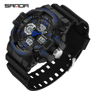 SANDA 3168 Men's Outdoor Sport Watch, Dual Display Quartz Wristwatch, 50M Waterproof Relogio Masculino - Product Image 2