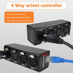 Contrôleur d'éclairage Ethernet ArtNet DMX512 RDM <span class=keywords><strong>Interface</strong></span> 4 Universe 2048 pour le contrôle de l'éclairage DJ Stage Disco Party Wedding - Product Image 2