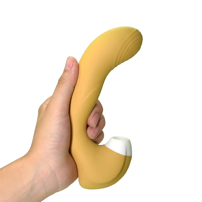 Vibrator Penghisap Klitoris Puting, Vibrator Pasangan Dildo Dapat Dipakai Stimulasi G-spot dengan 10 Getaran Isap