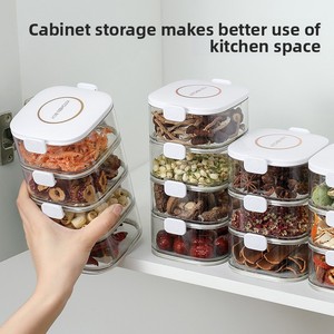 Caja de Almacenamiento de Especias de Plástico Apilable con Tapa, Diseño Moderno, de Lujo, para Cocina, Venta al Por Mayor - Product Image 3