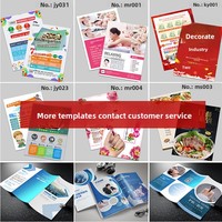 Impression de prospectus, conception personnalisée de poster, brochure pliée en trois sur papier PS, publicité d'entreprise, impression offset couleur recto-verso sur papier