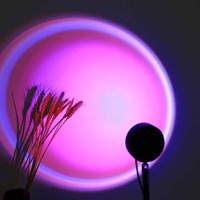 Projecteur Lampe Coucher de Soleil 16 Couleurs LED Multicolore Changeantes Veilleuse Décoration de Fête Photographie Selfie Cadeaux de Noël pour Femmes