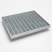 Grille perforée galvanisée à chaud robuste pour drainage, couvercle de tranchée en acier rainuré, système de drainage de l'eau