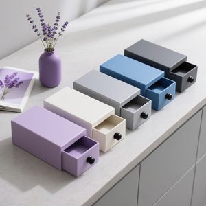 Cao Cấp Trung Quốc Phong Cách PU Đồ Trang Sức Bao Bì Hộp Tùy Chỉnh Đồ Trang Sức Lưu Trữ Ngăn Kéo Cho Nhẫn Dây Chuyền Nơ Quan Hệ Thanh Lịch Hộp Giấy - Product Image 5