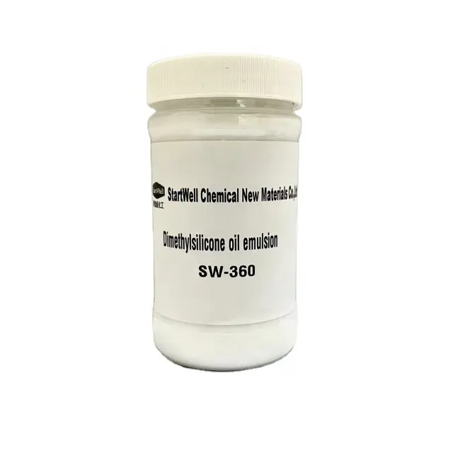 SW-360 d'émulsion d'huile de diméthylsilicone StartWell Utilisé comme matière première d'agent de boulochage Huile de silicone pour agent de lissage de coton