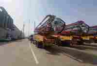 Camion pompe à béton HB62V de haute qualité pour la réalisation de travaux en hauteur, la construction de ponts et le coulage de ciment souterrain, certifié CE