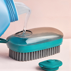 Brosse à linge avec distributeur automatique de liquide, brosse de nettoyage à poils doux pour vêtements et chaussures, usage domestique - Product Image 2