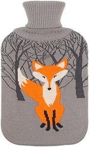 <span class=keywords><strong>Bouillotte</strong></span> en caoutchouc classique de qualité supérieure avec housse en tricot motif <span class=keywords><strong>renard</strong></span> mignon - Product Image 2