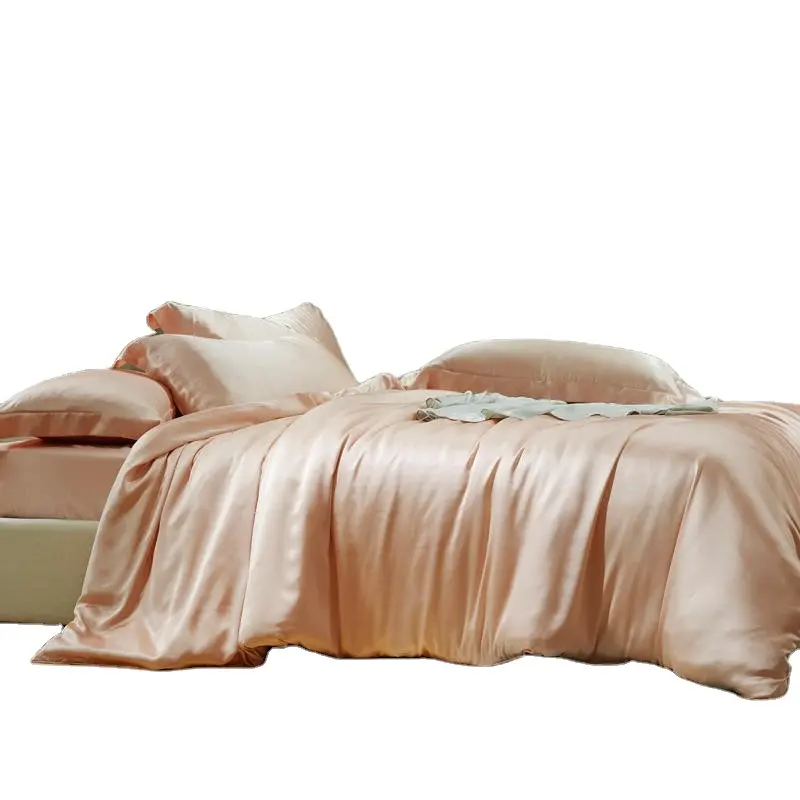 Mulberry Silk Plain Color Duvet Cover Both Sides Nature Silk Bedding Comfy Soft Duvet Cover Bed Sheet Bedding Set