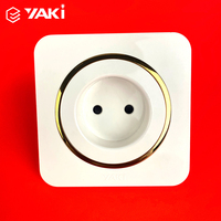 Prise murale électrique universelle YAKI de haute qualité 16A, panneau de prise européenne 86, interrupteur et prise