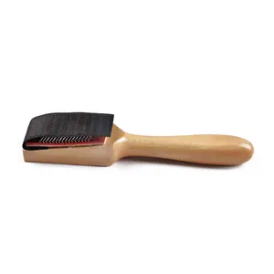 Cepillo de limpieza de zapatos de madera para el pelo de alambre de metal para zapatos de baile