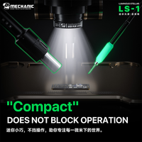 Microscope miniature MECHANIC LS-1 avec source lumineuse LED COB, gradation progressive, en alliage d'aluminium, anti-poussière, pour réparation de téléphones portables et de cartes PCB