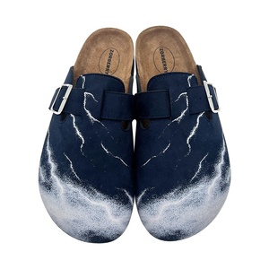 Comfort Classic <strong>Clog</strong> <strong>Mule</strong> with Customized Print Upper Arch Support Adjustable Buckle Cork Foot Bed <strong>Clogs</strong> Slippers - Product Image 1