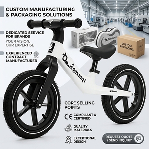 Vélo d'équilibre pour enfants OEM personnalisé de 12 pouces, vente en gros, cadre intégré en nylon, vélo d'apprentissage sans pédales pour tout-petits - Product Image 2