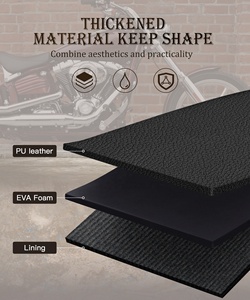 Sac de <span class=keywords><strong>guidon</strong></span> de moto NiceCNC <span class=keywords><strong>Vintage</strong></span> Punk en cuir PU, style classique en cuir de vache, rivets, style rock, pour Harley Tenere 700 - Product Image 5
