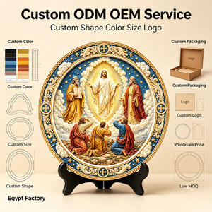 Placa de Resina con Relieve 3D Personalizada, Arte Decorativo, Transfiguración de Jesús, Moisés, Elías, Pedro, Santiago, Juan, Iglesia Católica, Decoración de Pared para el Hogar - Product Image 6