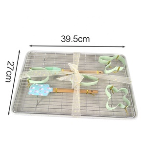 Set da <span class=keywords><strong>Forno</strong></span> 8 Pezzi in Acciaio al Carbonio Antiaderente Ecologico, <span class=keywords><strong>con</strong></span> <span class=keywords><strong>Griglia</strong></span> <span class=keywords><strong>per</strong></span> Raffreddare Biscotti, Molto Popolare - Product Image 2