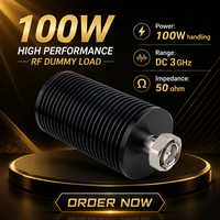 Charge fictive RF mâle DIN 100W 50 Ohms DC-3GHz, étanche IP65, boîtier en alliage de cuivre et aluminium, terminaison de test pour télécommunications