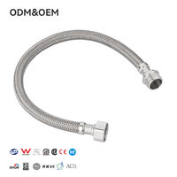 Tuyau flexible tressé EPDM FANSKI 13 mm 1/2 femelle x 1/2 mâle, design moderne, connecteur d'alimentation en eau pour lavabo de salle de bain