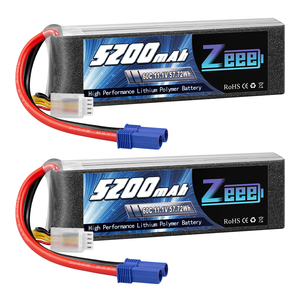 Zeee 3S LiPo Batterie 11.1V 60C 5200mAh mit EC5-Anschluss Soft Case für RC Plane Quadcopter Flugzeug Hubschrauber RC Car Truck RC - Product Image 1
