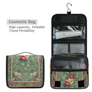 Nouvelle Arrivée Trousse de Toilette de Voyage Suspendue Hawaïenne Grande, Imprimée sur Mesure, Imperméable, Pliable, avec Fermeture Éclair et Poignée Souple - Product Image 3