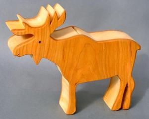 나무 무스 동전 돼지 저금통 저축 은행 어린이를위한 동물 돈 상자 아기 소년과 소녀 돈 은행 - Product Image 6