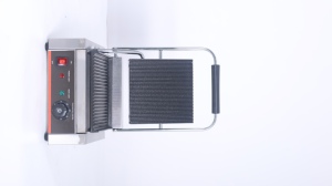 Parrilla Eléctrica Comercial de Contacto con Placas Acanaladas Superior e Inferior, Prensa para Panini y Desayunos, Ideal para Hoteles y Restaurantes de Comida Rápida - Product Image 5