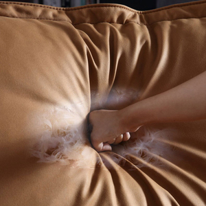 أريكة زاوية عصرية للصالون بإطار خشبي ومنحنية مصنوعة من قماش الميكروفايبر بتصميم تشيسترفيلد قابلة للتعديل - Product Image 4