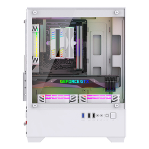 Lovinglcool Micro ATX Khung Máy Tính Hợp Kim Nhôm Acrylic Giữa Tháp PC Trường Hợp Với Tempered Glass Side Bảng Điều Khiển & USB 3.0 Kho - Product Image 5