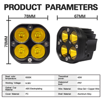 Faro LED OEM de 40w, Foco Auxiliar 4x4, Lámpara de Trabajo Todoterreno para Motocicleta, Camioneta, ATV, SUV, Tractor