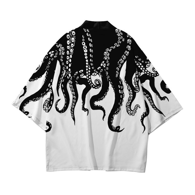 Shop Plus Size XXS-6XL Octopus Print Cardigan for Cosplay